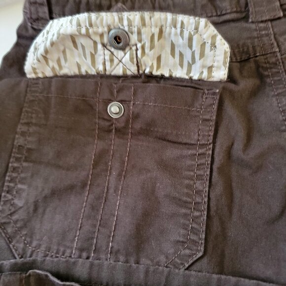Lee Easy Fit Capris Pedal Pusher Pants Brown Women's Medium Stretch Waist - Picture 7 of 15